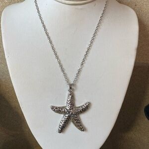 Elegant Silver and Cream Necklace